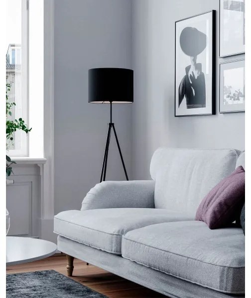 ByRydens 4100700-4000 - Lampă de podea RINA 1xE27/5W/230V, neagră