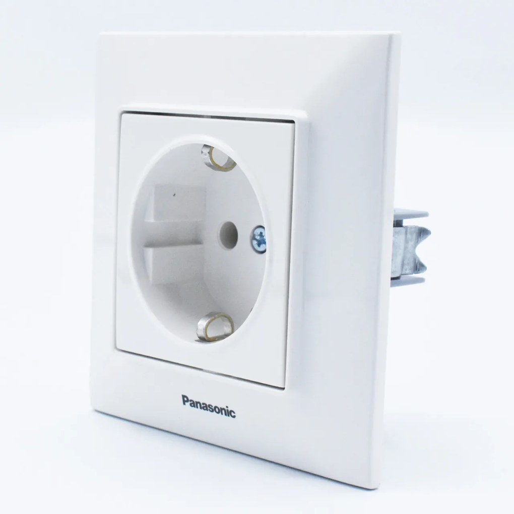 Priza simpla cu impamantare 16A, IP20, Alb, Panasonic Arkedia Slim