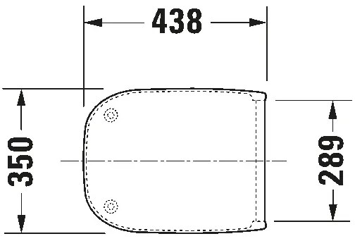 Duravit 67390099 - Capac WC SoftClose D-CODE, 35 x 43,8 cm, alb