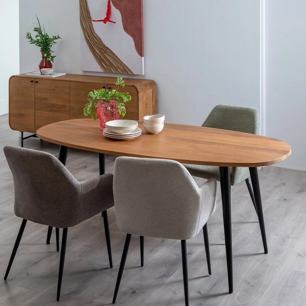 Masă de dining din lemn de mango 90x180 cm Mahón – Ixia