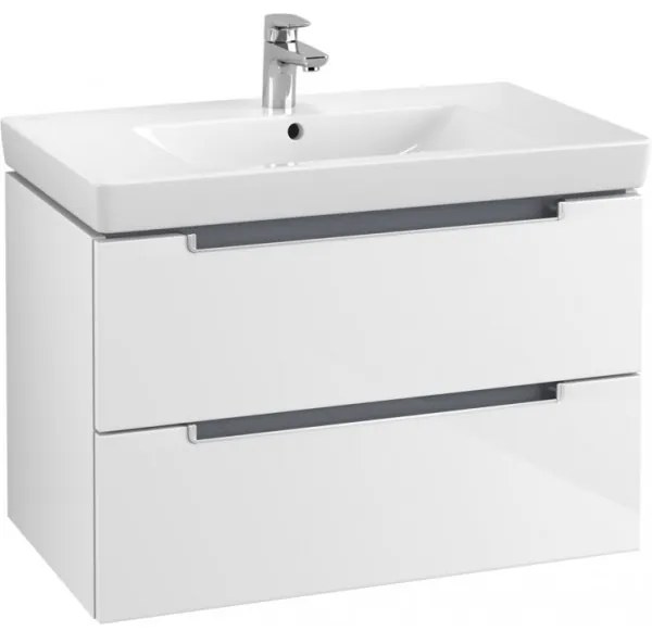 Dulap baza suspendat, Villeroy&amp;Boch Subway 2.0, 78.7x44.9x52cm, alb lucios, A69600DH