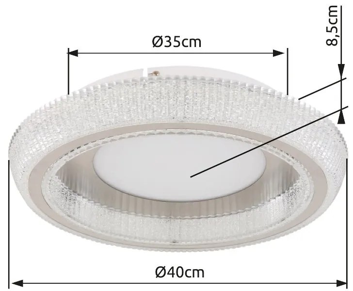Plafoniera LED design elegant SHARPER