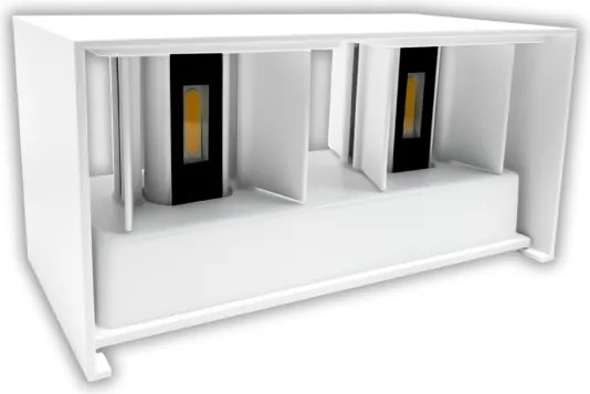 Aplica de perete LED pentru exterior, 24W, 230V, 3000K, IP65, albă