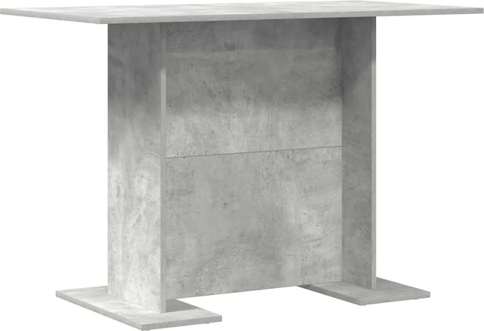 vidaXL Masă de dining Gri din beton 110 x 60 x 75 cm Lemn compozit