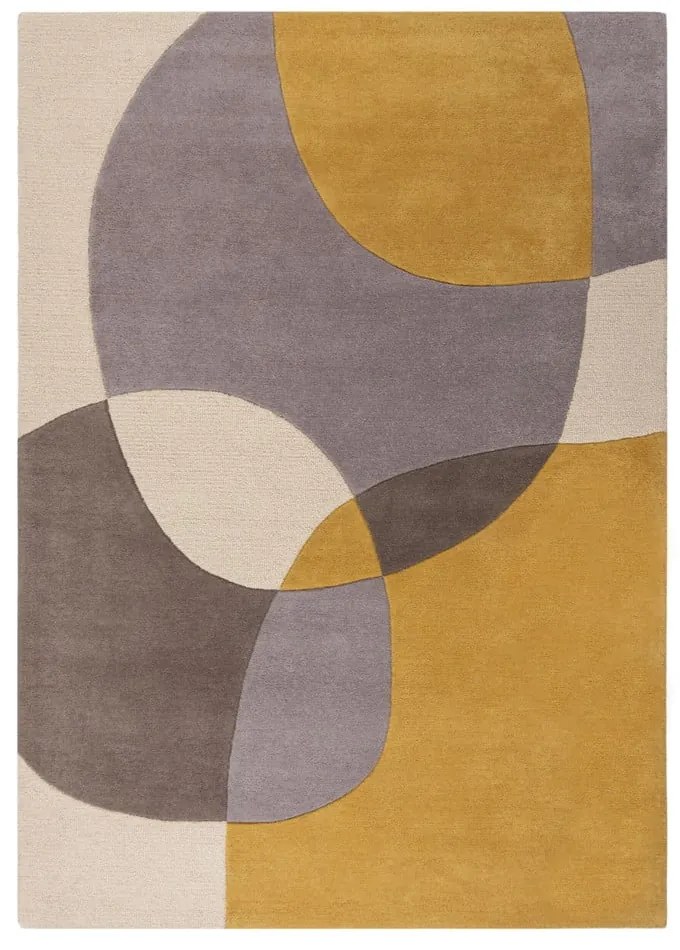 Covor din lână galben ocru 170x120 cm Glow - Flair Rugs