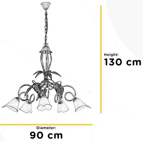 Lustră pe lanț VANDA 5xE14/6W/230V ONLI