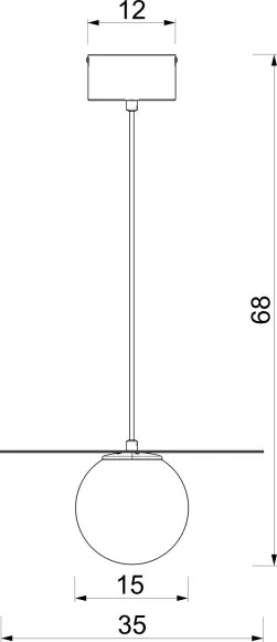 Pendul FLAT pe cablu, 1xE27/15W/230V, crem
