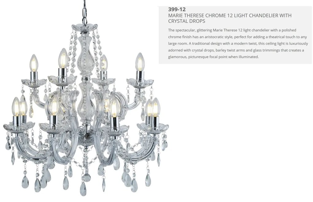 Candelabru elegant design clasic Marie Theresea 12L 399-12 SRT