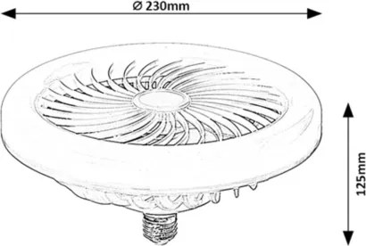Rabalux 79231 - Bec LED cu ventilator SMD E27/16W/230V