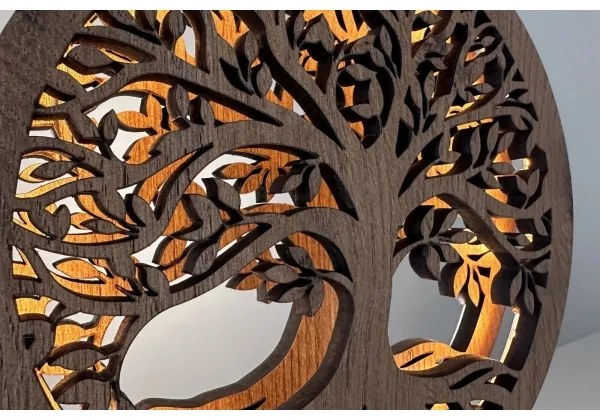 Li-Go 23648/DUB2 - Lampă decorativă de masă LED reglabilă, 12W/230V, 30x31 cm, stejar