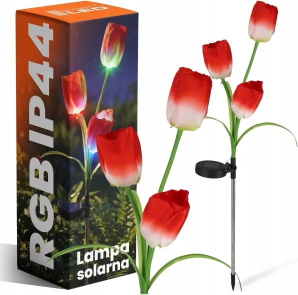 Lampă decorativă solară LED RGB 3xLED/3,7V 200 mAh IP44 tulipán