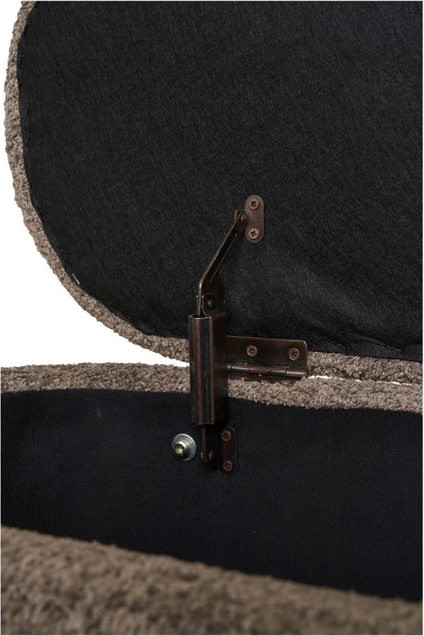 Bancă Branca cu depozitare, cu cataramă, maro/natural