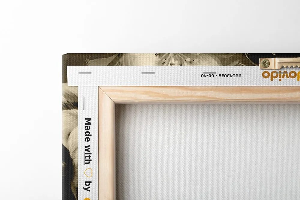 Tablou lumea impresionistă a florilor în design sepia