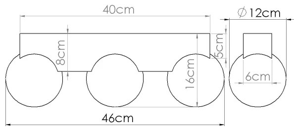 Plafonieră Sollux SL.1684 BULBO 3xG9/8W/230V fag/alb