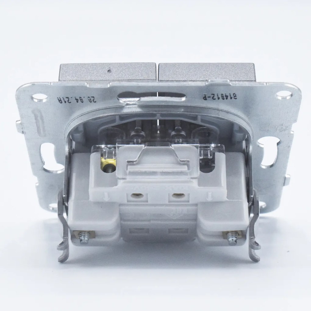 Intrerupator dublu, 10A, IP20, Grafit, Panasonic Arkedia Slim/Karre Plus Plus