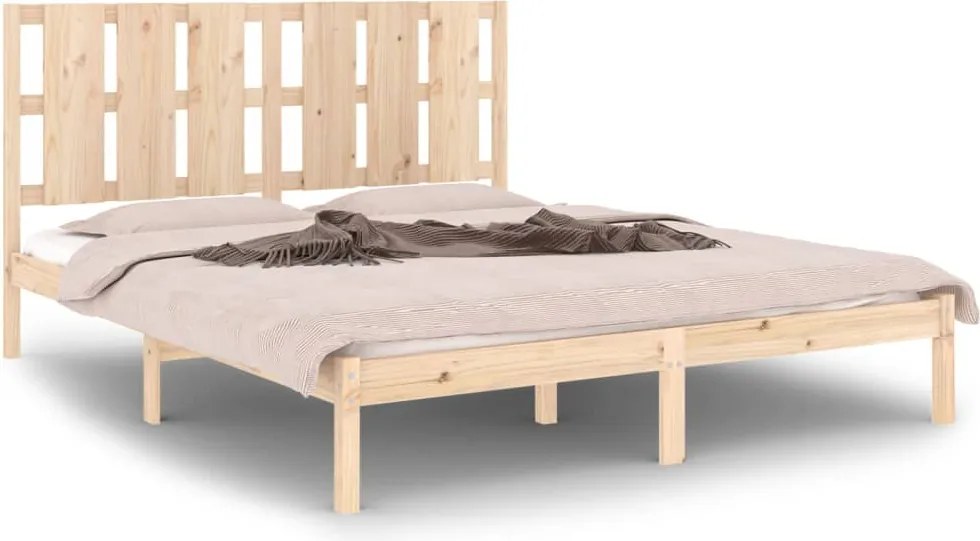 vidaXL Cadru de pat King Size, 150x200 cm, lemn masiv