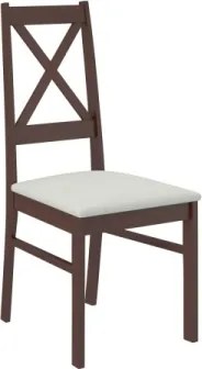 Scaun tapitat, din lemn, K67, ADRK Furniture (Culoare: Nuc inchis)