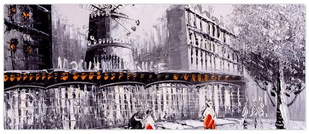 Tablou - Pictură în ulei a orașului II. (120x50 cm)