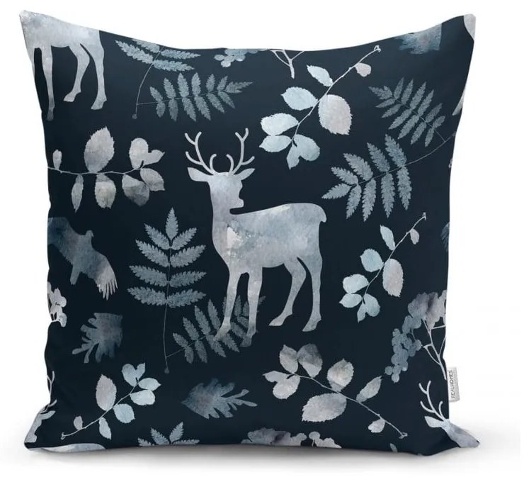 Set 4 fețe de pernă și un napron de masă cu model de Crăciun Minimalist Cushion Covers Christmas Forest