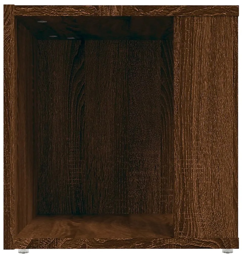 Masuta laterala, stejar maro, 33x33x34,5 cm, lemn prelucrat 1, Stejar brun