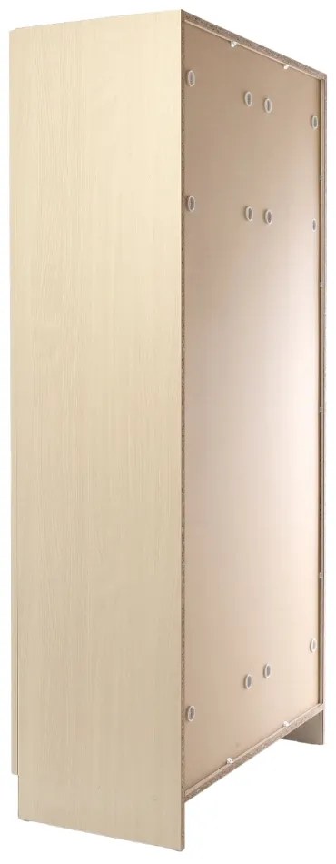 Dulap Visio din lemn, 90 x 45 x 185 cm, încuietoare cilindru, arțar