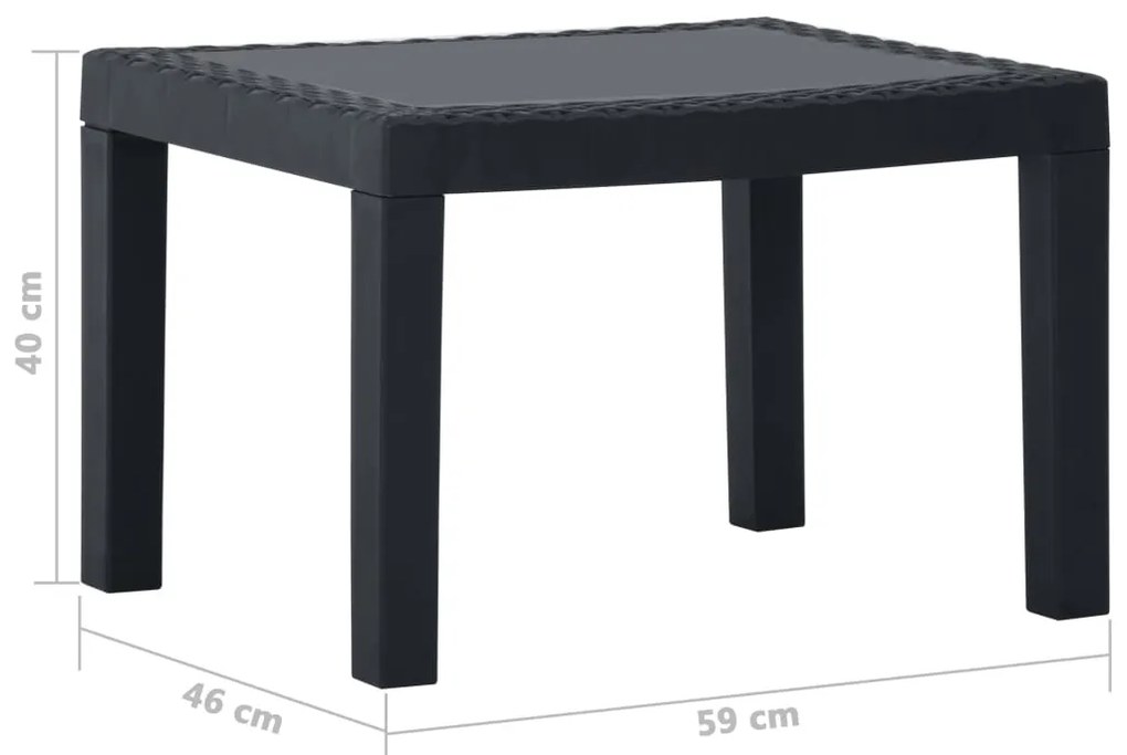 Set mobilier de gradina Culoare negru, OBASI