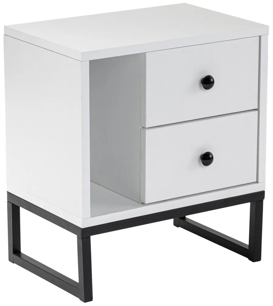 Măsuță de noptieră Glimmer White