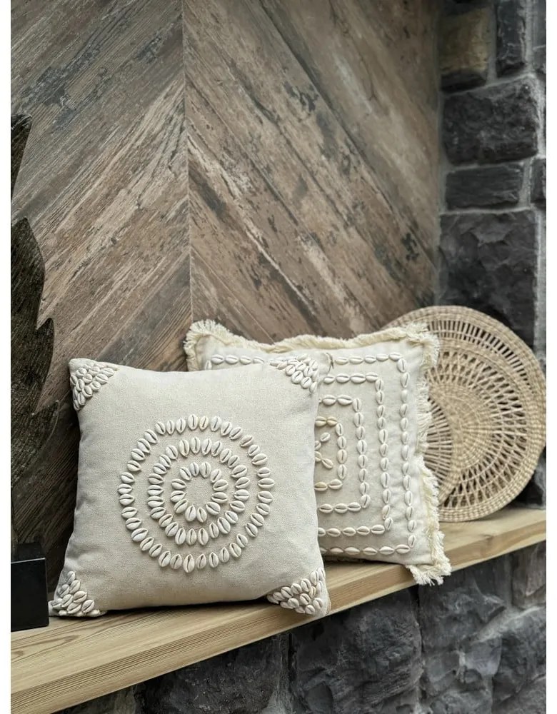 Față de pernă din bumbac 43x43 cm Seashells – Mioli Decor