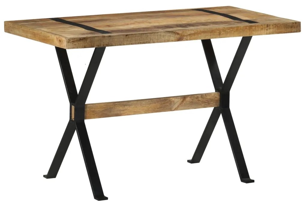321604 vidaXL Masă de bucătărie, 120 x 60 x 76 cm, lemn de mango nefinisat