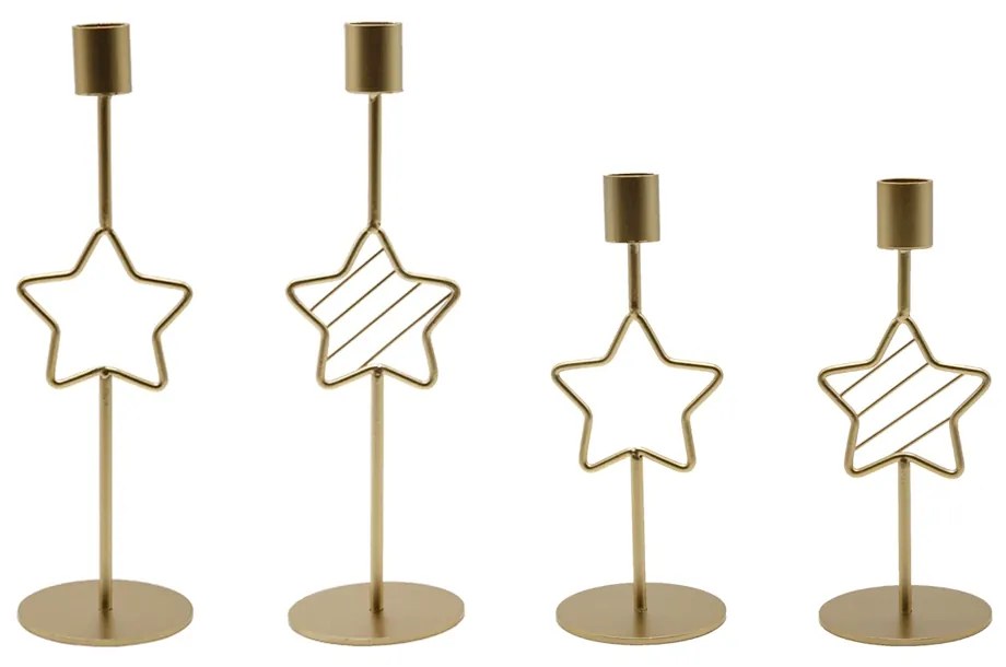 Sfeşnice metalice, set de 4, auriu, TONIL
