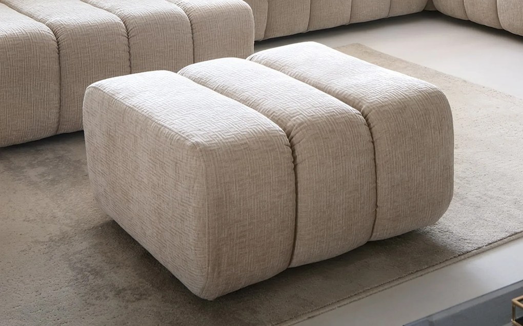 Pouf lemn masiv Zurich