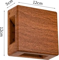 Brilagi - Aplică LED de exterior QUADRAY LED/6W/230V, decor lemn, IP54