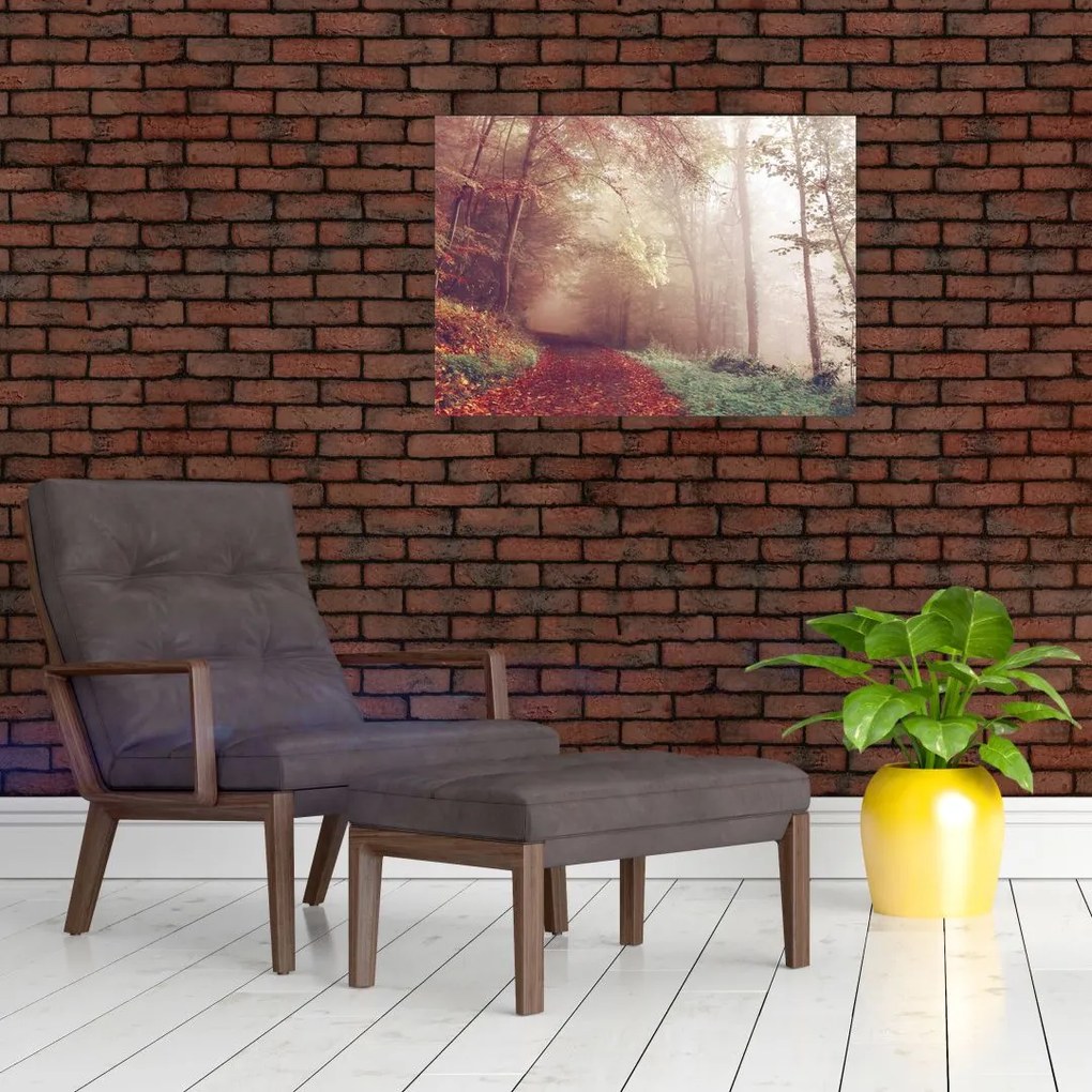 Tablou - Plimbarea de toamnă prin pădure (70x50 cm)