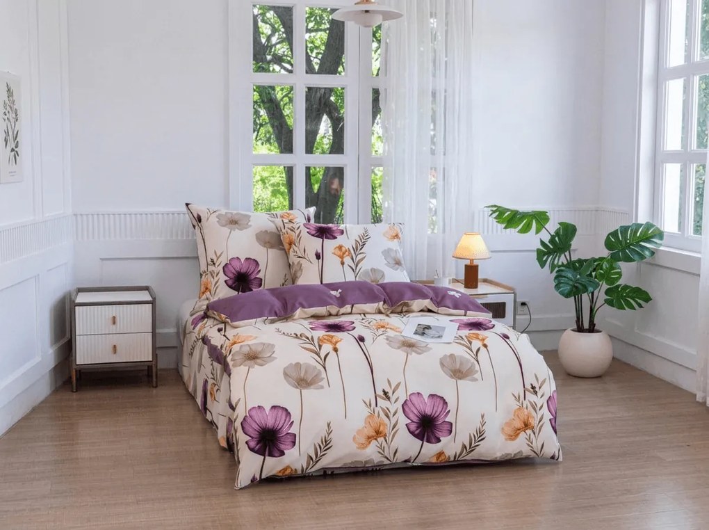 Lenjerie de pat din microfibra flanel CURVARA crem Dimensiune lenjerie de pat: 70 x 90 cm | 140 x 200 cm