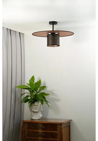 Lustră aplicată TOKYO Duolla SHINY 1xE27/15W/230V d. 50 cm negru/cupru