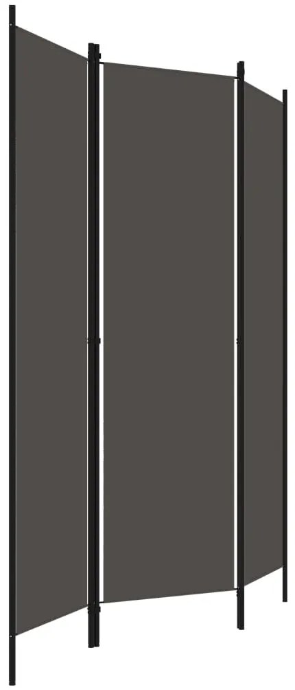 Paravan de camera cu 4 panouri, alb, 200 x 180 cm Paravan de camera cu 3 panouri, antracit, 150 x 180 cm