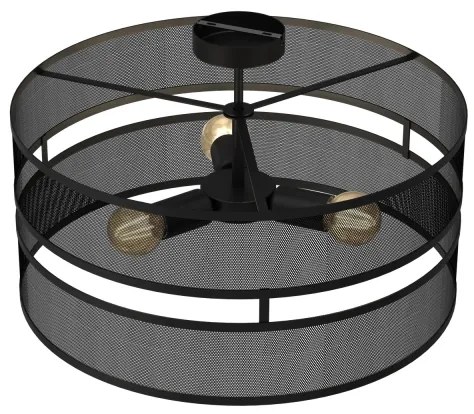 Lustră aplicată GLUM 3xE27/60W/230V neagră