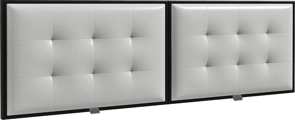 HOMCOM Tablie Tapițată pentru Dormitor cu Pânză din Microfibră, Tablie de Pat Montată pe Perete, 180x8x56 cm, Gri Deschis | Aosom Romania