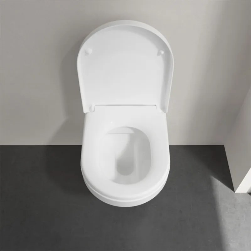 Set vas WC suspendat, Villeroy & Boch, Architectura, cu capac wc soft close si quick release, alb