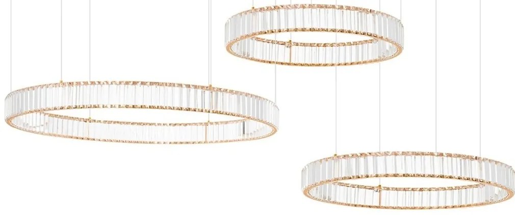 Lustra suspendata LED design ambiental Ring 3A auriu