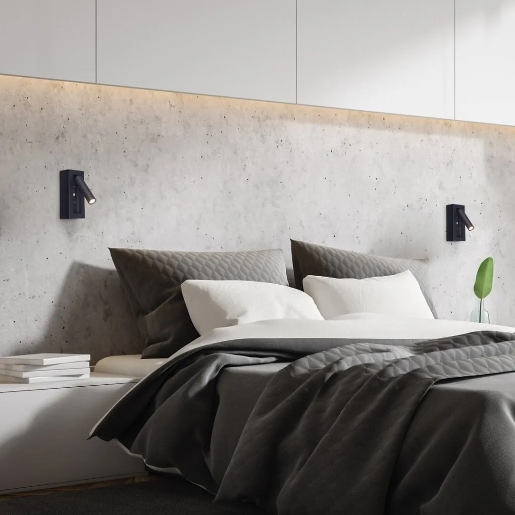 Aplica de perete LED design minimalist Gello negru