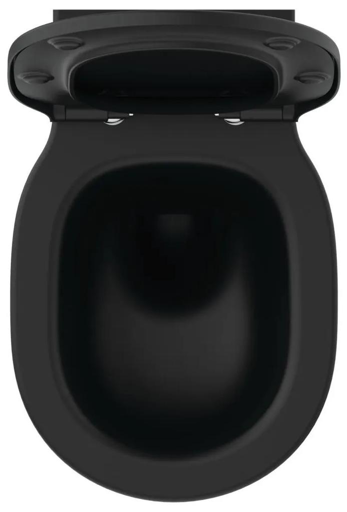 Vas WC suspendat Ideal Standard Connect Air Rimless, negru mat - E2288V3