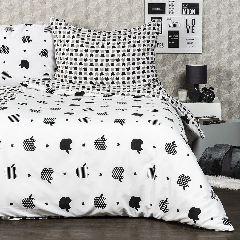 Lenjerie de pat micro 4Home Appletime, 140 x 200 cm, 70 x 90 cm