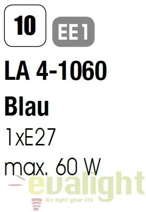 Veioza birou / Lampa cu clip Nemo Job LA 4-1060 blau OR