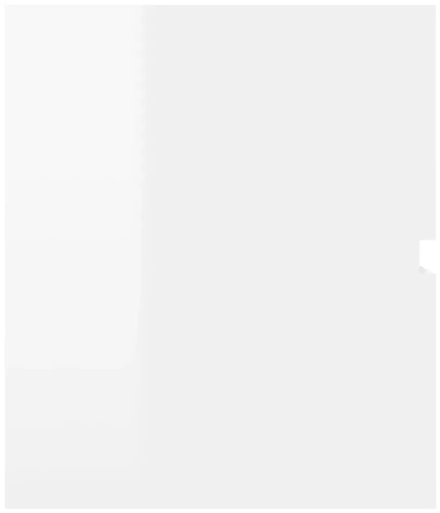 Dulap cu chiuveta incorporata, alb extralucios, PAL Alb foarte lucios, 100 x 38.5 x 45 cm, fara oglinda