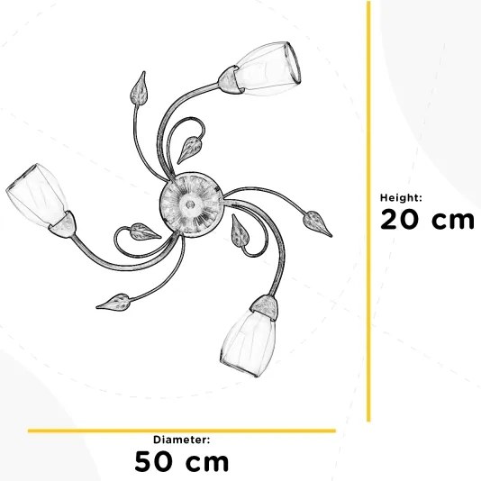 Plafonieră ONLI LILIANA 3xE14/6W/230V