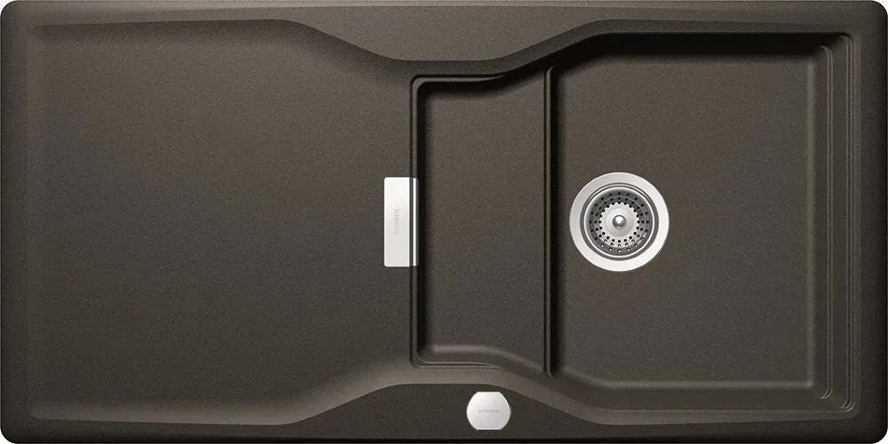 Chiuveta Granit Schock Kyoto D-100L Carbonium Cristadur 1000 x 500 mm cu Sifon Automat