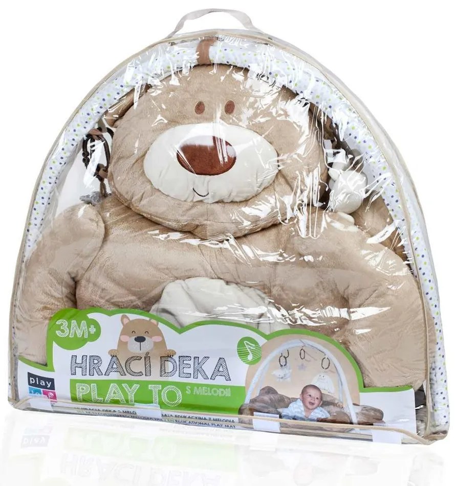 PlayTo Play pătură cu melodie Teddy Bear, 90 x 37cm