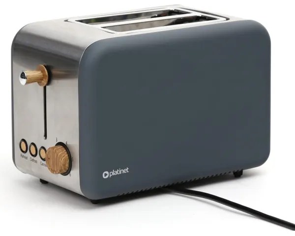 Prăjitor de pâine cu două fante 900W/230V oțel inoxidabil/gri