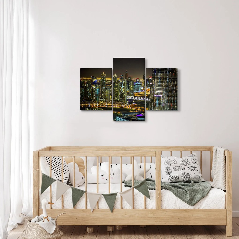 Tablou cu oraș nocturn (90x60 cm)